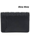 Matelasse Nappa Leather Card Wallet Black - MIU MIU - BALAAN 5