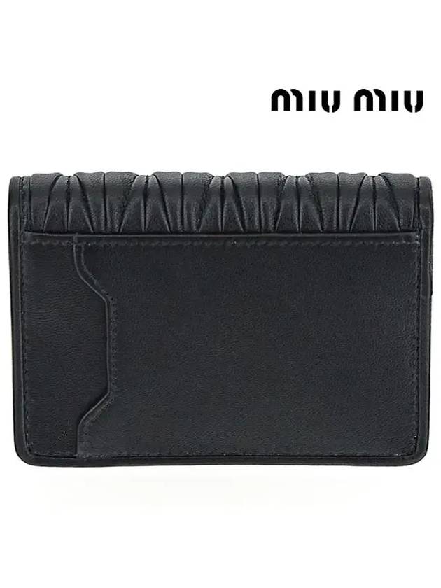 Matelasse Nappa Leather Card Wallet Black - MIU MIU - BALAAN 5