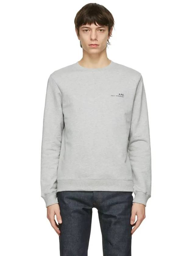 Men's Item Logo Sweatshirt Grey - A.P.C. - BALAAN 5