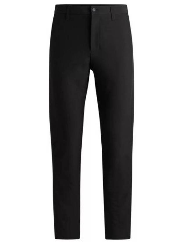 Water Repellent Regular Fit Straight Pants Black - HUGO BOSS - BALAAN 2