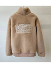 NSW Swoosh Fleece Sherpa Fur Jacket Beige - NIKE - BALAAN 3