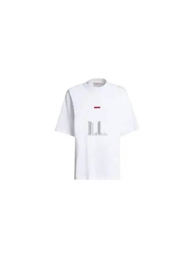 Small Logo Cotton Jersey Short Sleeve T-Shirt White - MARNI - BALAAN 2