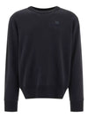 Logo Patch Regular Fit Crew Neck Sweatshirt Black - ACNE STUDIOS - BALAAN 2