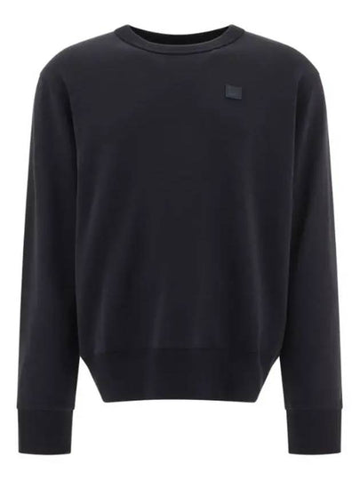 Logo Patch Regular Fit Crew Neck Sweatshirt Black - ACNE STUDIOS - BALAAN 2