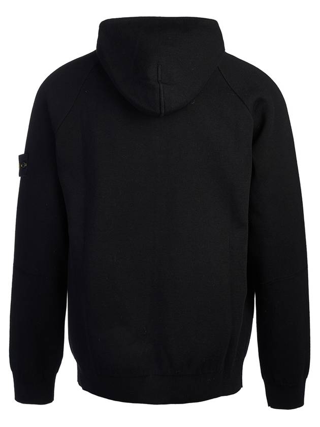 Wappen Patch Cotton Hooded Jacket Black - STONE ISLAND - BALAAN 4