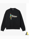 Sweatshirt With Logo Men's Black - PALM ANGELS - BALAAN 2