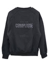 Embroidered Logo Crew Neck Sweatshirt Black - JUUN.J - BALAAN 4