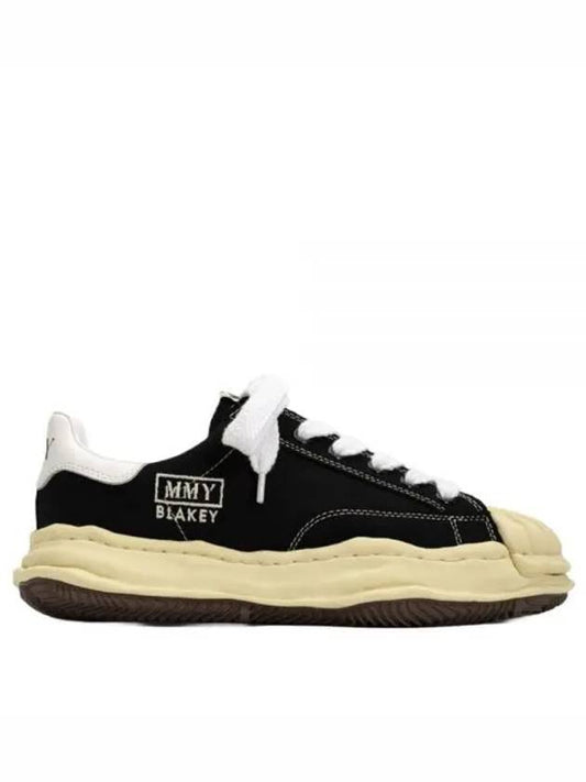 MAISON Blakey VL OG sole canvas low-top sneakers black - MIHARA YASUHIRO - BALAAN 2