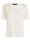 Falla Linen Short Sleeve T-Shirt White - MAX MARA - BALAAN 2