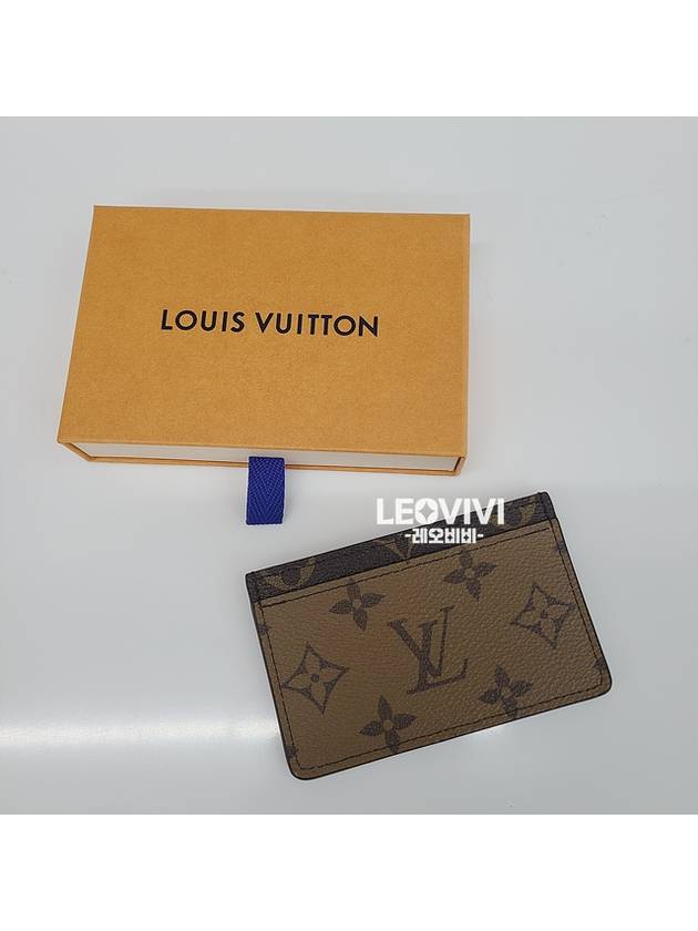 Monogram Reverse Canvas Card Wallet Brown - LOUIS VUITTON - BALAAN 4