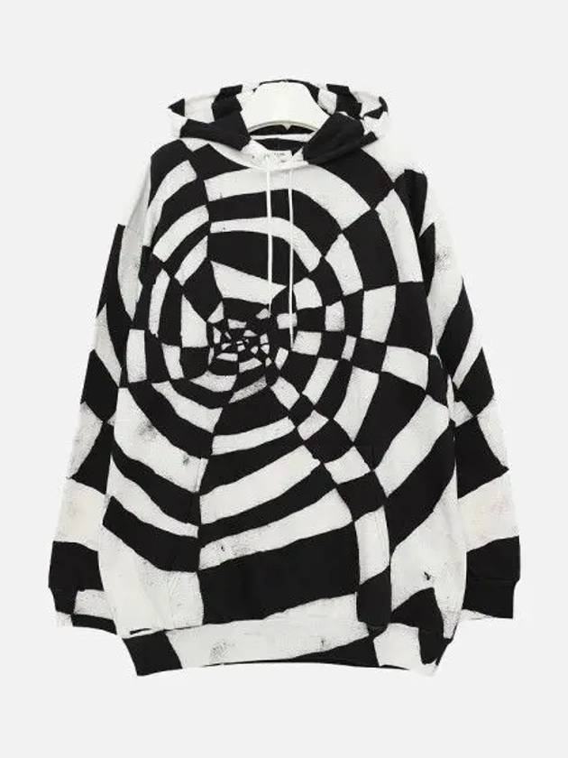 Artist Print Fleece Hoodie Black - CELINE - BALAAN 2