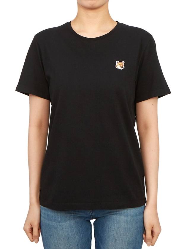 Fox Head Patch Regular Short Sleeve T-Shirt Black - MAISON KITSUNE - BALAAN 4