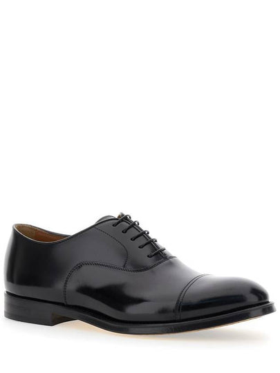 Black Oxford Shoes With Five Holes In Smooth Leather Man - DOUCAL'S - BALAAN 2