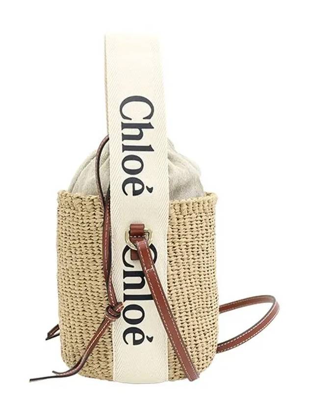 small woody logo bucket bag beige - CHLOE - BALAAN 4