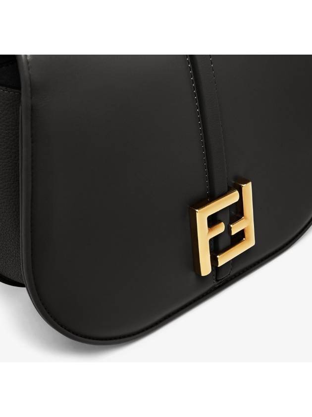 C'Mon Medium Leather Shoulder Bag Black - FENDI - BALAAN 4