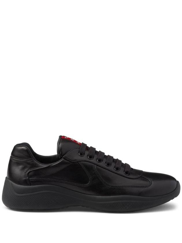 America's Cup Patent Leather Low Top Sneakers Black - PRADA - BALAAN 2