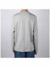 Chain Stitch Heart Logo Long Sleeve T-Shirt Grey - AMI - BALAAN 5