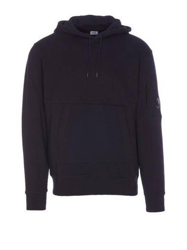 Diagonal Raised Fleece Lens Hoodie Navy - CP COMPANY - BALAAN 1