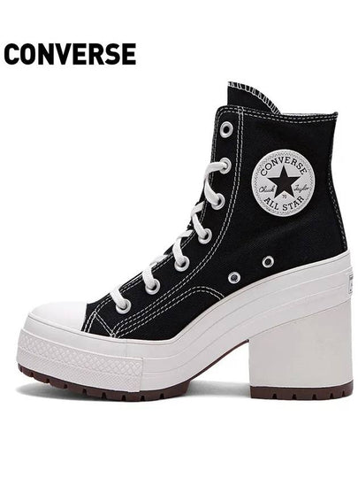 Women Chuck 70 Deluxe Heel High Top Sneakers Black - CONVERSE - BALAAN 2