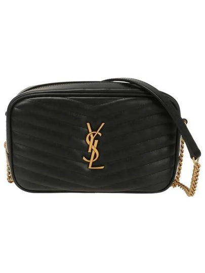 Lou Small Leather Cross Bag Black - SAINT LAURENT - BALAAN 2