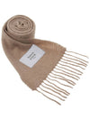 Maison Kitsune Baby Alpaca Plain Scarf LW06206WA0022 DB - MAISON KITSUNE - BALAAN 1