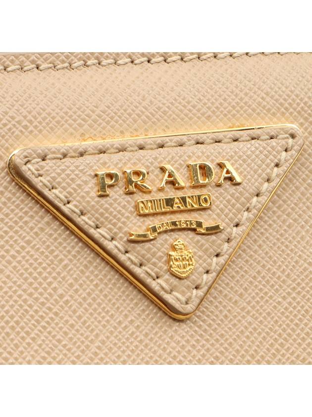 Sand Beige Saffiano Lux Gold Triangle Logo 2WAY 1BA874 - PRADA - BALAAN 9