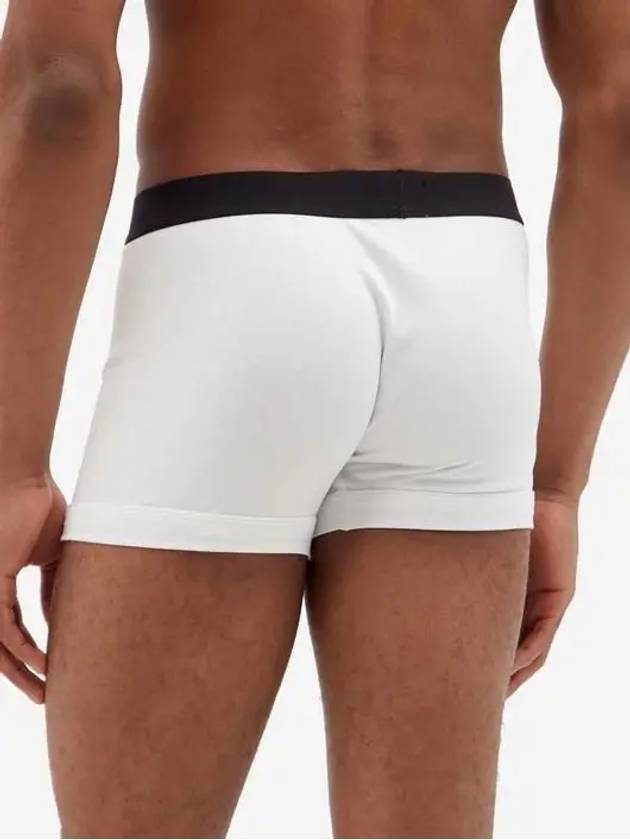 TwoPack Cotton Blend Jersey Logo Jacquard Boxer Briefs White - TOM FORD - BALAAN 5