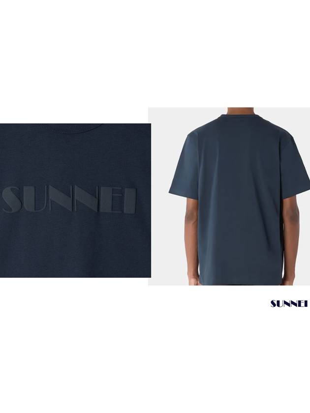 Big Logo Sprayed Short Sleeve T-Shirt Navy - SUNNEI - BALAAN 5