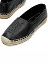 Leather Espadrilles Black - SAINT LAURENT - BALAAN 2