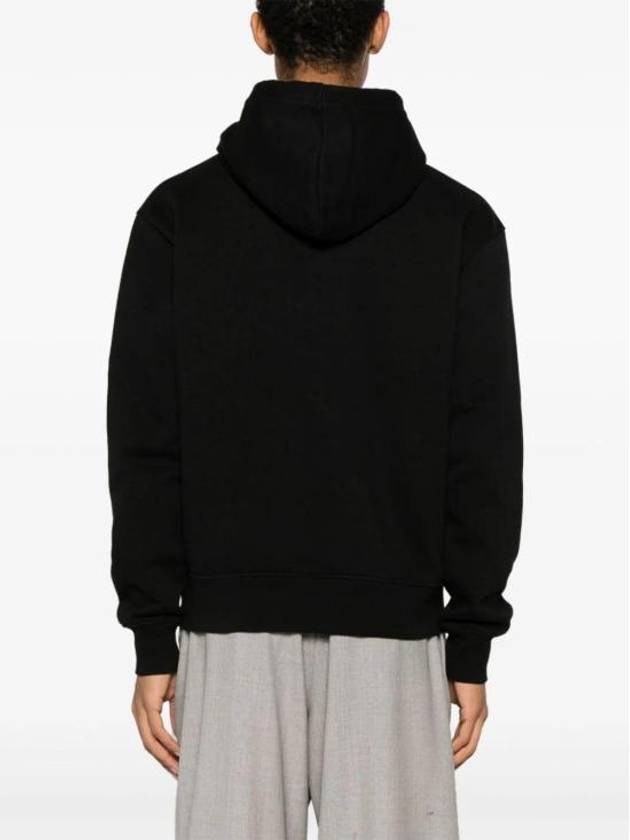 Le Brode Embroidered Logo Cotton Hoodie Black - JACQUEMUS - BALAAN 4