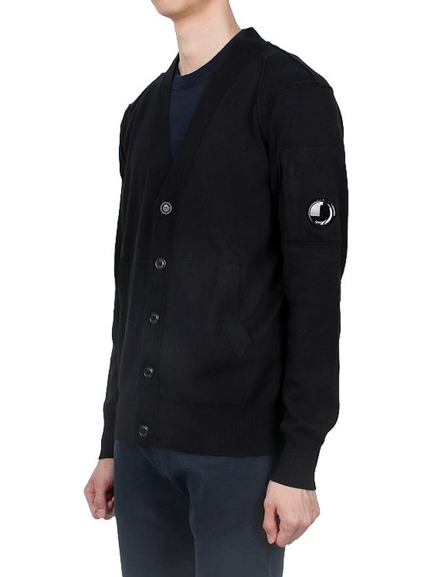 Lens Cotton Cardigan Black - CP COMPANY - BALAAN 5