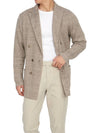 Men's Double Breasted Cardigan Beige - RVR LARDINI - BALAAN 6