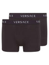 Logo Long Trunks 2 Pack Panties Black - VERSACE - BALAAN 1