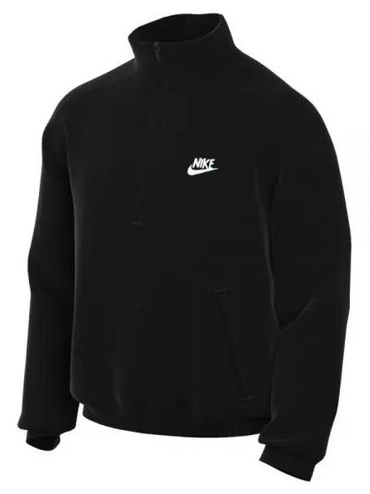 Men's Sportswear Half Zip Up Sweatshirt Black - NIKE - BALAAN 1