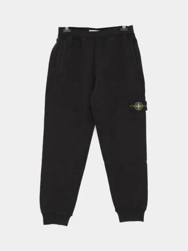 Signature Wappen Patch Cotton Exhaust Pants Black - STONE ISLAND - BALAAN 2