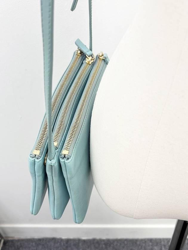 Baby blue mint trio bag 3 stage zipper cross 4VCEB21489 - CELINE - BALAAN 6