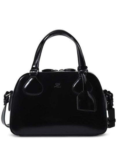 AC Stud Leather Bowling Bag Black - COURREGES - BALAAN 2