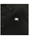 Triomphe Cotton Polo Shirt Black - CELINE - BALAAN 6