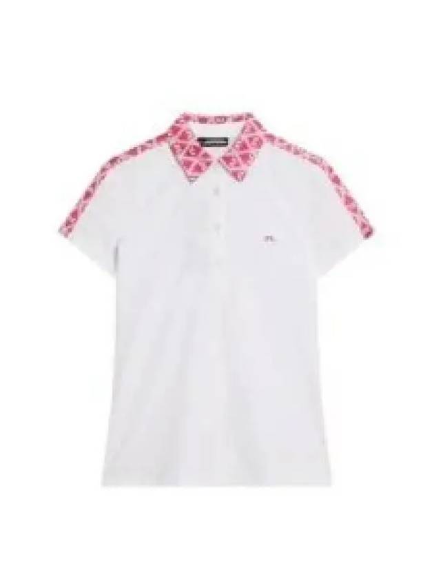 Cara Short Sleeve Polo Shirt White - J.LINDEBERG - BALAAN 2