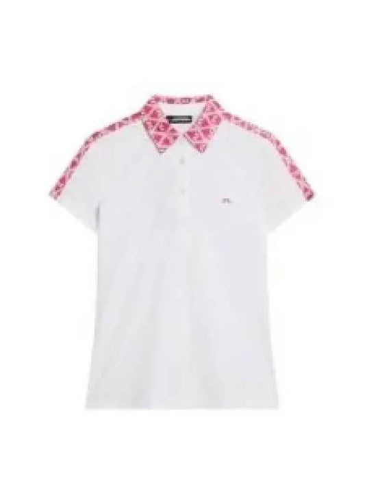 Cara Short Sleeve Polo Shirt White - J.LINDEBERG - BALAAN 2