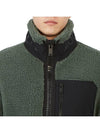 Men's Sagrek Shearling Fleece Zip-Up Jacket Green - MOOSE KNUCKLES - BALAAN 8