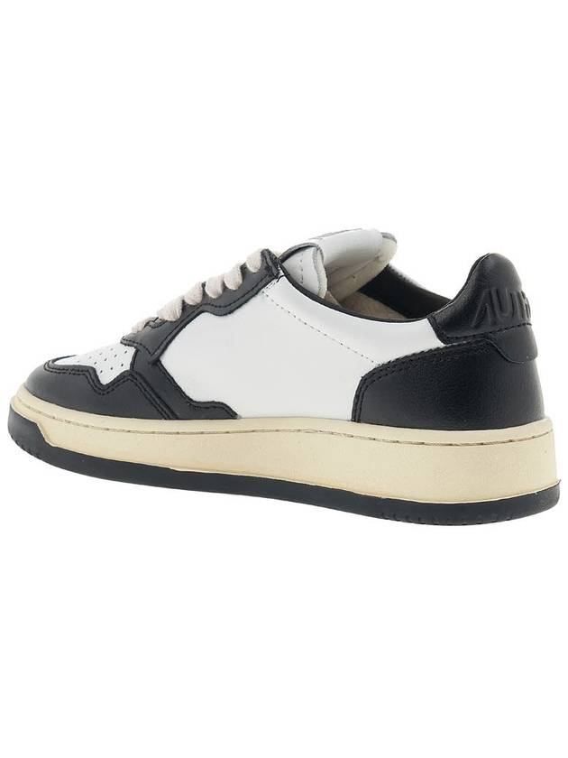 Medalist Leather Low Top Sneakers White Black - AUTRY - BALAAN 4