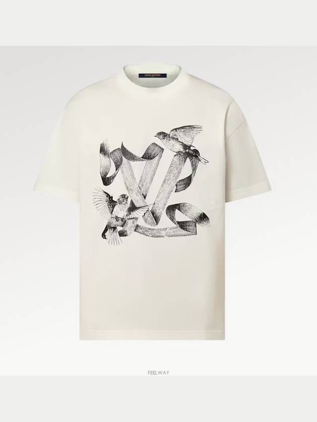 1ABXR8 Printed Cotton T Shirt Short Sleeve - LOUIS VUITTON - BALAAN 4