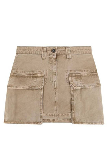 Colored Cargo A-Line Skirt Khaki - GOLDEN GOOSE - BALAAN 1