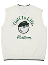 Logo point wool vest WHITE MAN - MALBON GOLF - BALAAN 2