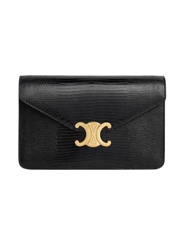 Women's Chain Margot Wallet Cross Bag Lizard Black - CELINE - BALAAN 1