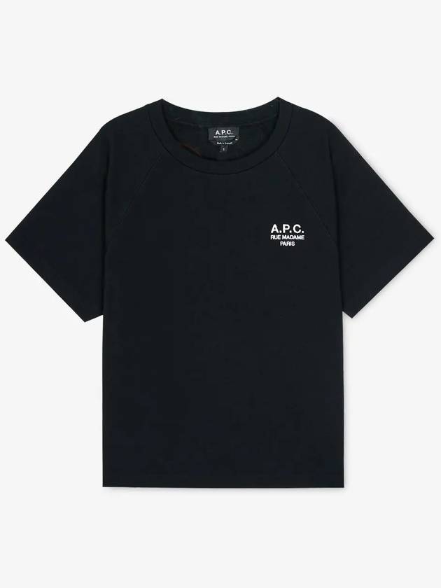 Michelle Cotton Short Sleeve T-Shirt Black - A.P.C. - BALAAN 3