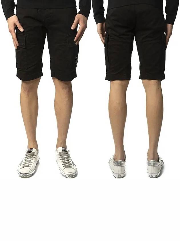 Lens Waffen Cargo Shorts Black 52 12CMBE062A - CP COMPANY - BALAAN 9