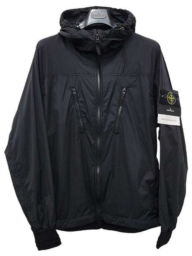 Skin Touch Nylon TC Hooded Jacket Black - STONE ISLAND - BALAAN 3