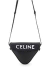 Logo Leather Triangle Cross Bag Black - CELINE - BALAAN 5